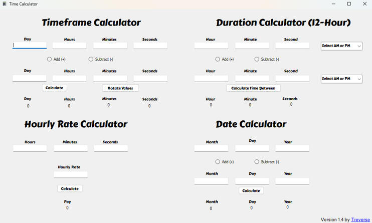 Time Calculator
